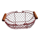 Small red metal basket