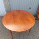 Old dining table wood brass vintage Scandinavian teak
