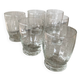 6 verres anciens à facettes