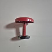 vintage red metal coat rack