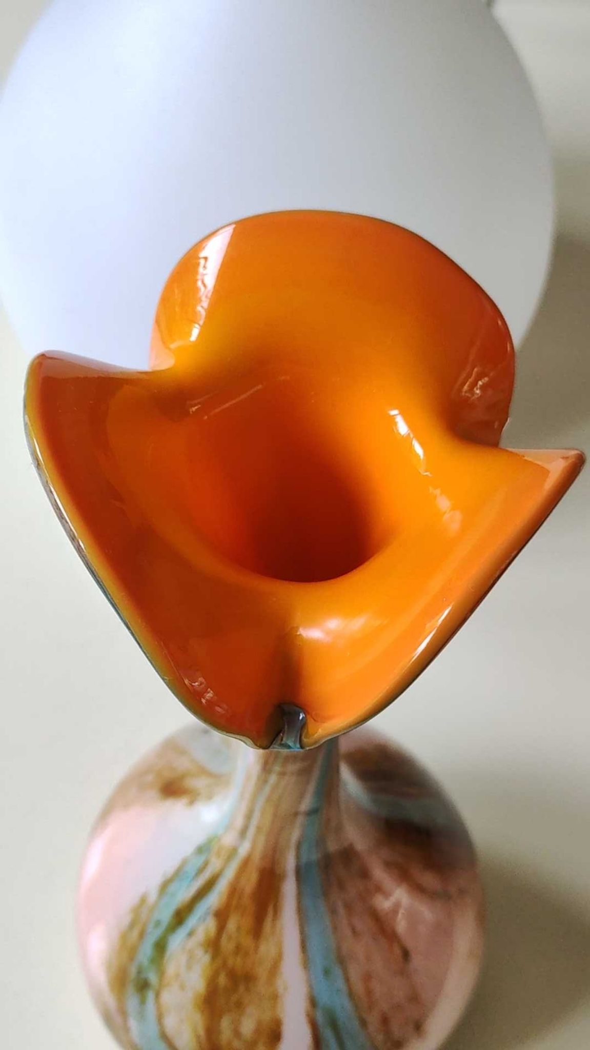 Blown Art/opaline glass vase, Murano, Italy, 1970