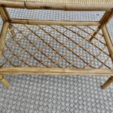 Pair of rattan bedside tables, 1960s-70s