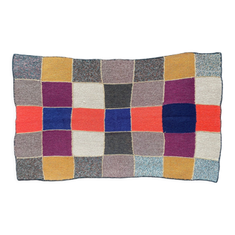 Wool patchwork plaid
