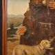 Tableau religieux huile sur toile Saint Roch du XXème siècle