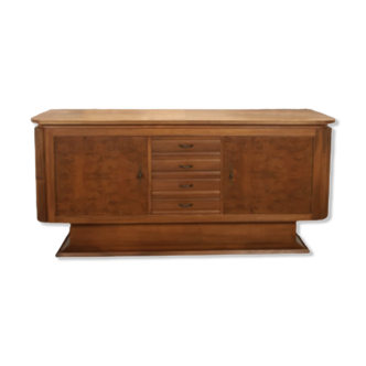Enfilade art deco vintage en bois avec tiroirs