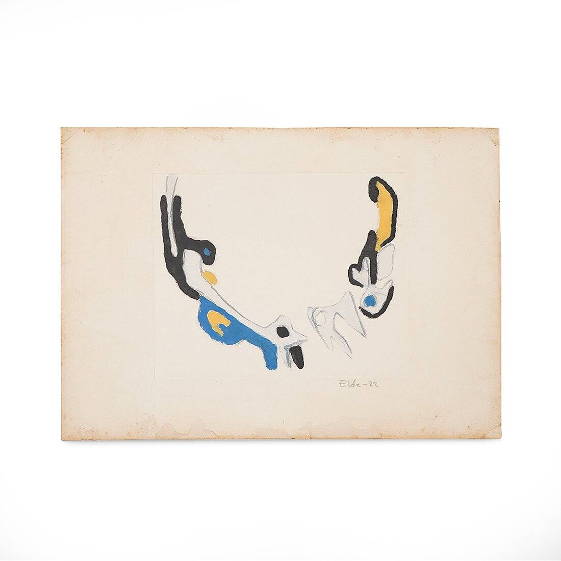 Ansgar Elde, Il Bostrico, 1980s, Monotype on Aquatint