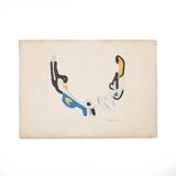 Ansgar Elde, Il Bostrico, 1980s, Monotype on Aquatint