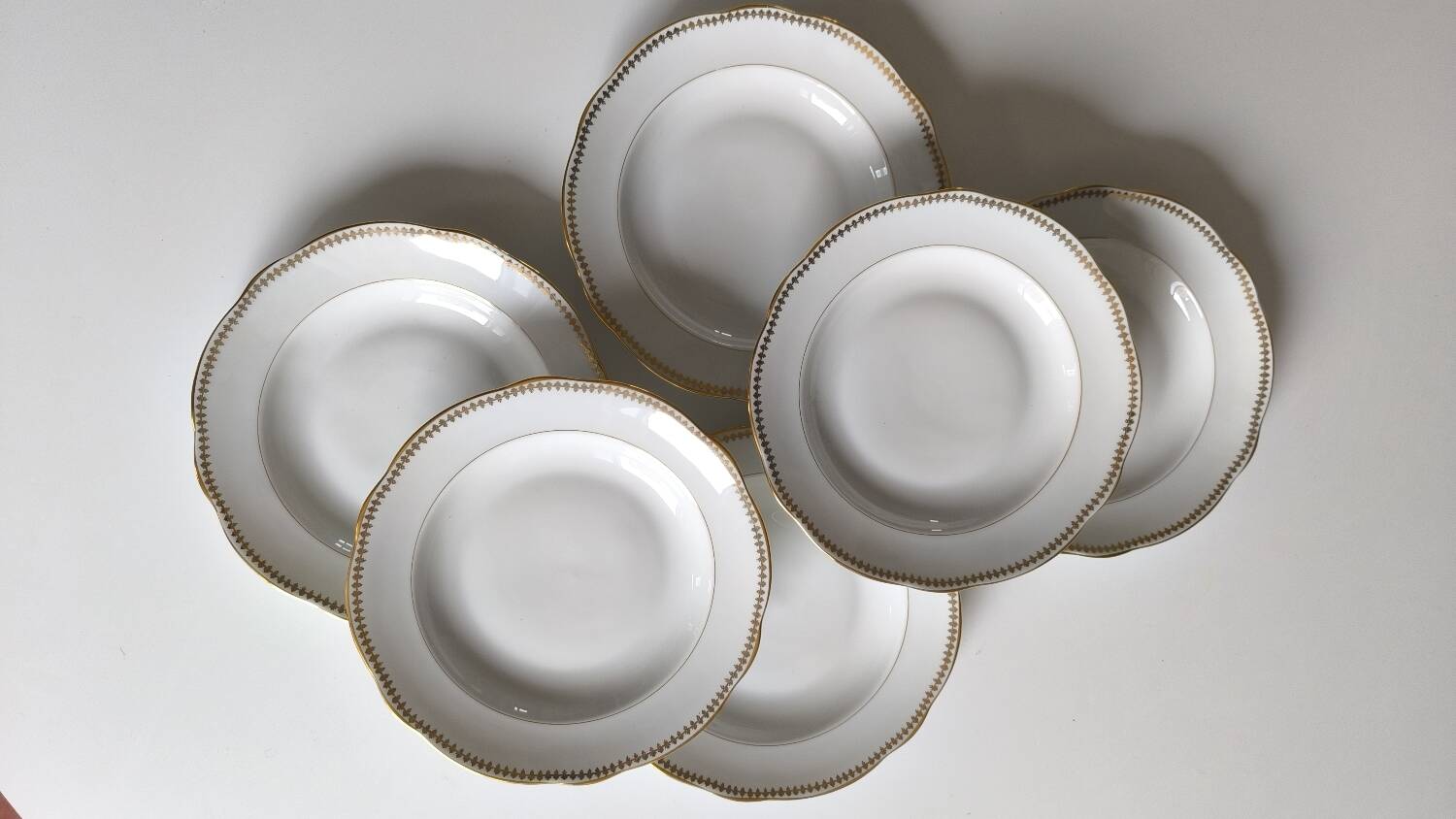 Set of 6 Sologne porcelain plates
