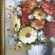Bouquet painting, oil on framed canvas Sanders