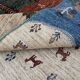Gabbeh-Style Hand-Knotted Wool Rug with Abstract Landscape – 238×175 cm