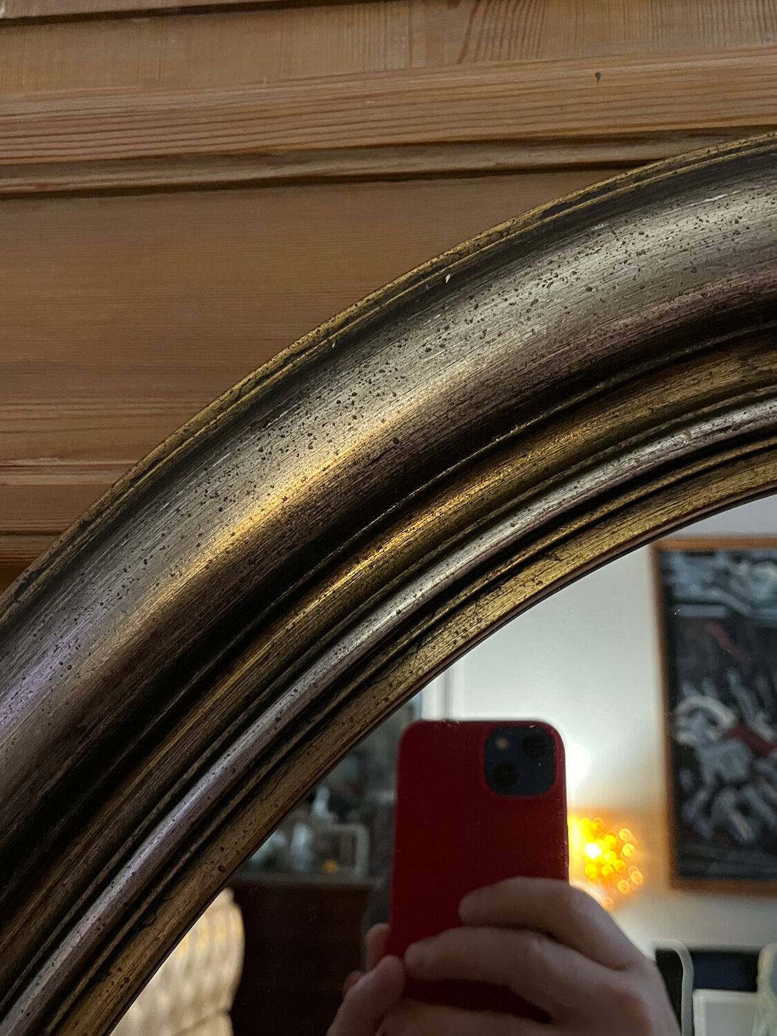 Oval mirror 1970s Deknudt