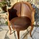 Fauteuil de bureau, modèle encoignure, de style Louis XV, XIXème