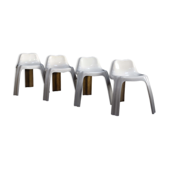 Ensemble de 4 chaises Ginger par Patrick gingembre années 70