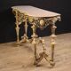 Console laquée et dorée italienne de style éclectique du 20e siècle