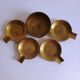 Set of 4 vintage brass nesting ashtrays