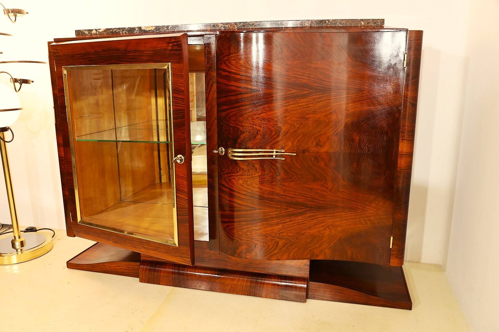 Original Art Deco sideboard, bar, display cabinet, France.