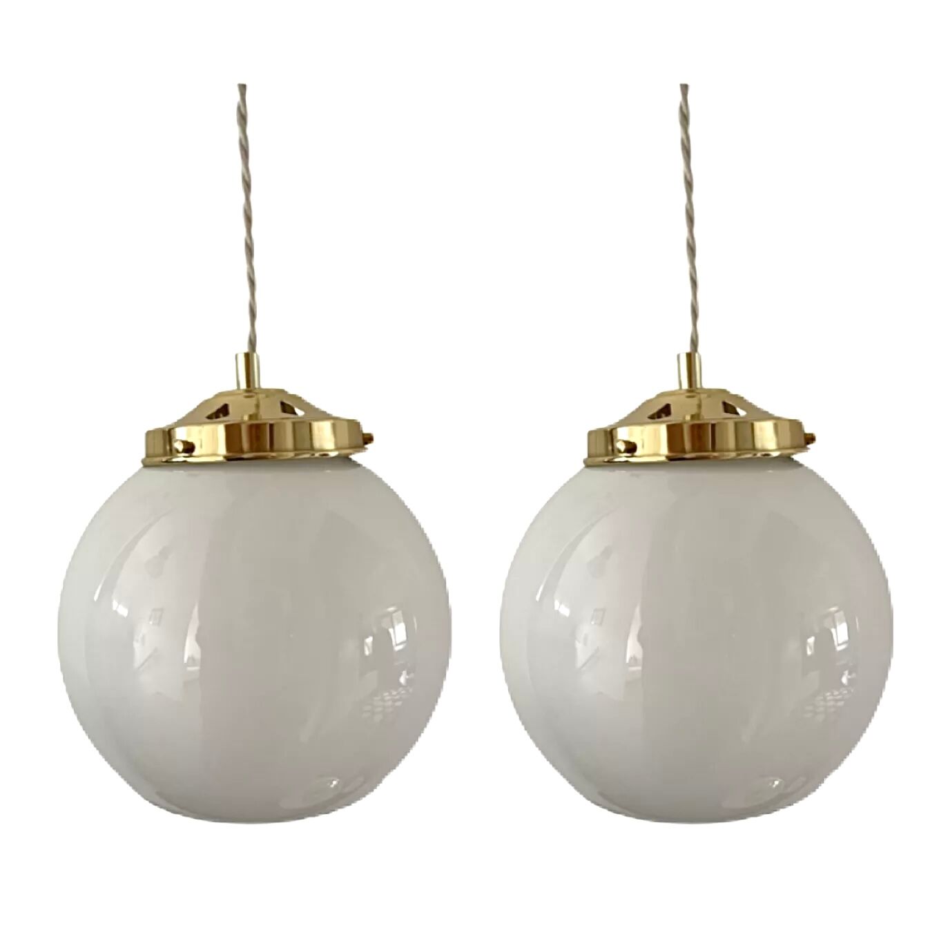 Hanging lamp white opaline