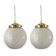 Hanging lamp white opaline