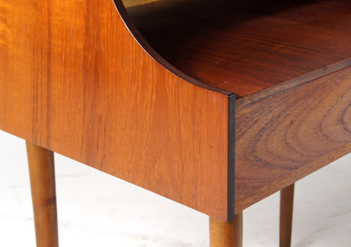 Pair of vintage Danish modern teak bedside tables