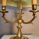 Lampe bouillotte à trois feux de lumière de style Empire