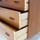 Modern Scandinavian buffet in teak with drawers