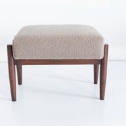 Set of two vintage camel bouclé stools, Edmund Homa, 1960s.