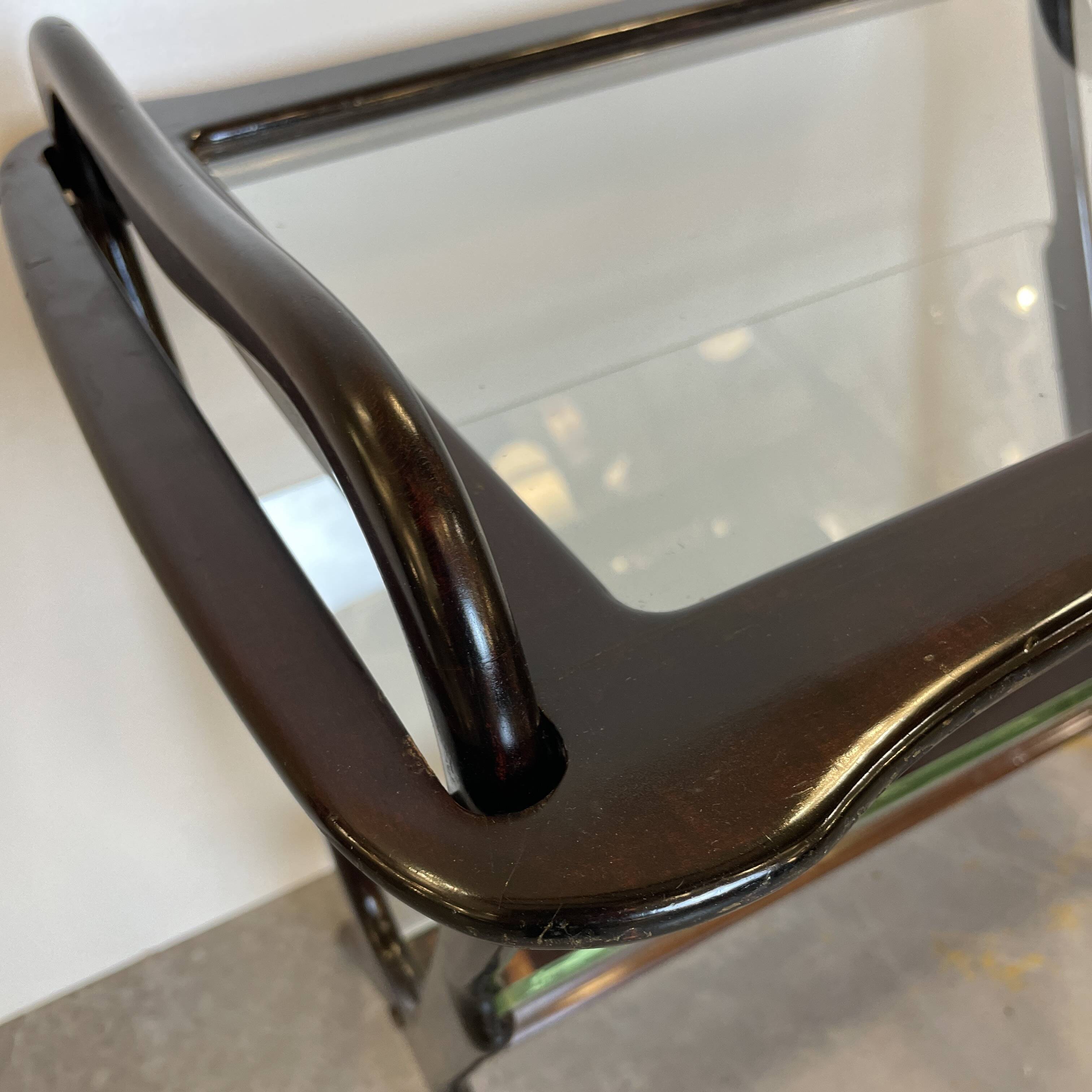 Mahogany side table & magazine holder from 1950'