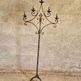 Four-light wrought iron floor lamp