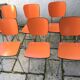Ensemble de 6 chaises formica orange