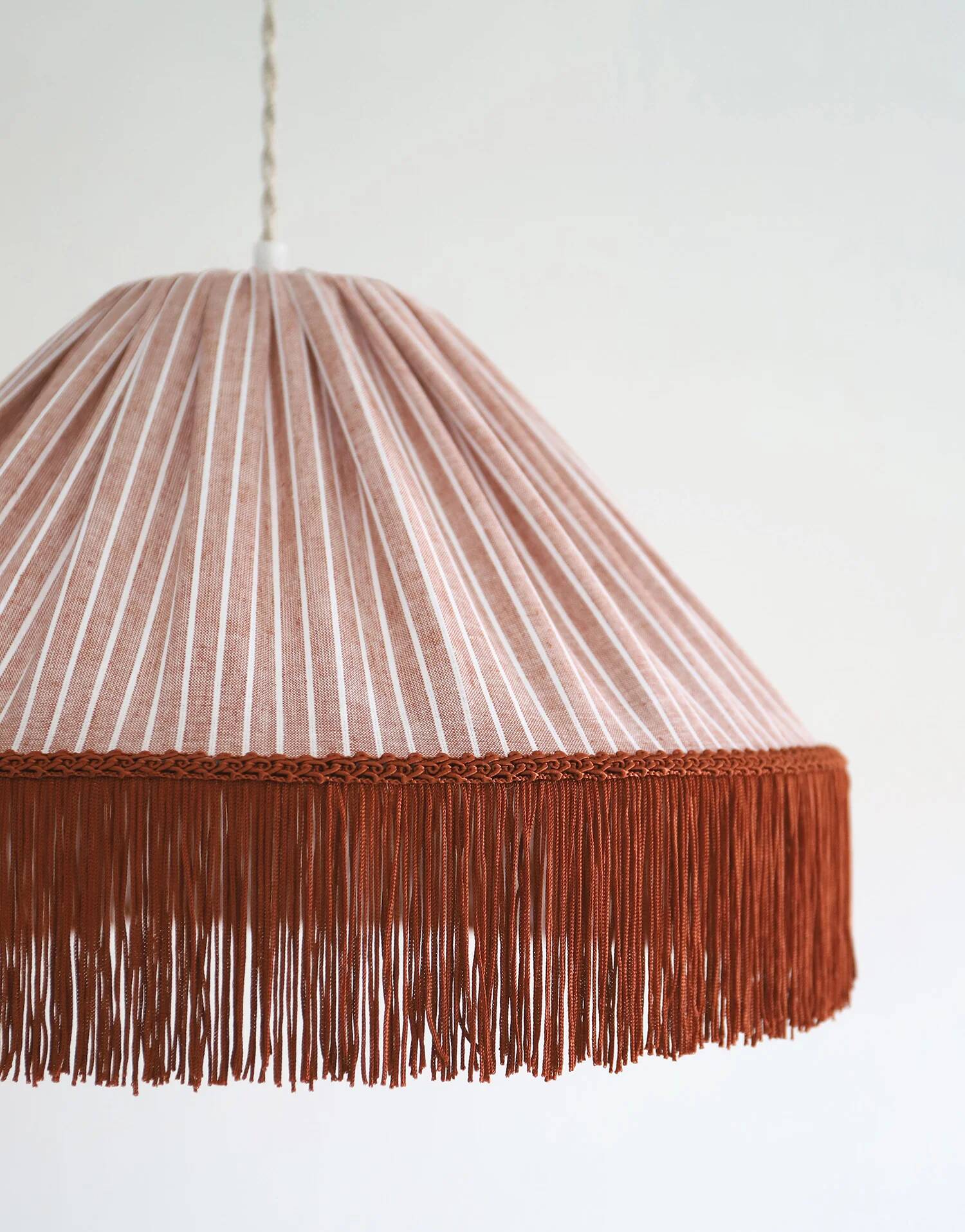 Beautiful suspension — earth stripes, bohemian fringes