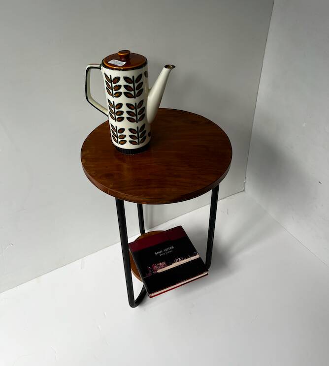 Wooden metal tubular stool