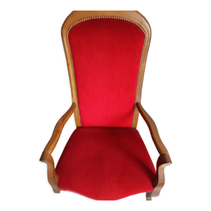 Fauteuil voltaire revêtement velours