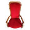Voltaire armchair red velvet
