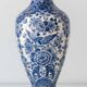 Vintage Delft Chinoiserie Table Lamp, Hand-Painted Blue & White, New Shade