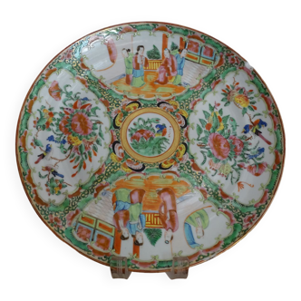 Assiette Chine Canton - Famille rose ancienne Ø 25 cm