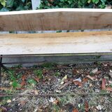 wood metal garden bench