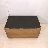Large travel trunk in blackened wood