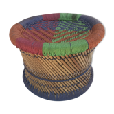 Pouf ancien en bambou