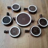 Service set of 7 ceramic snail pieces