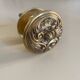 Entrance door pull handle in solid brass
