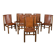 A SUPERB 20thC SET OF EIGHT ILMARI TAPIOVAARA LEATHER DINING CHAIRS c.1950