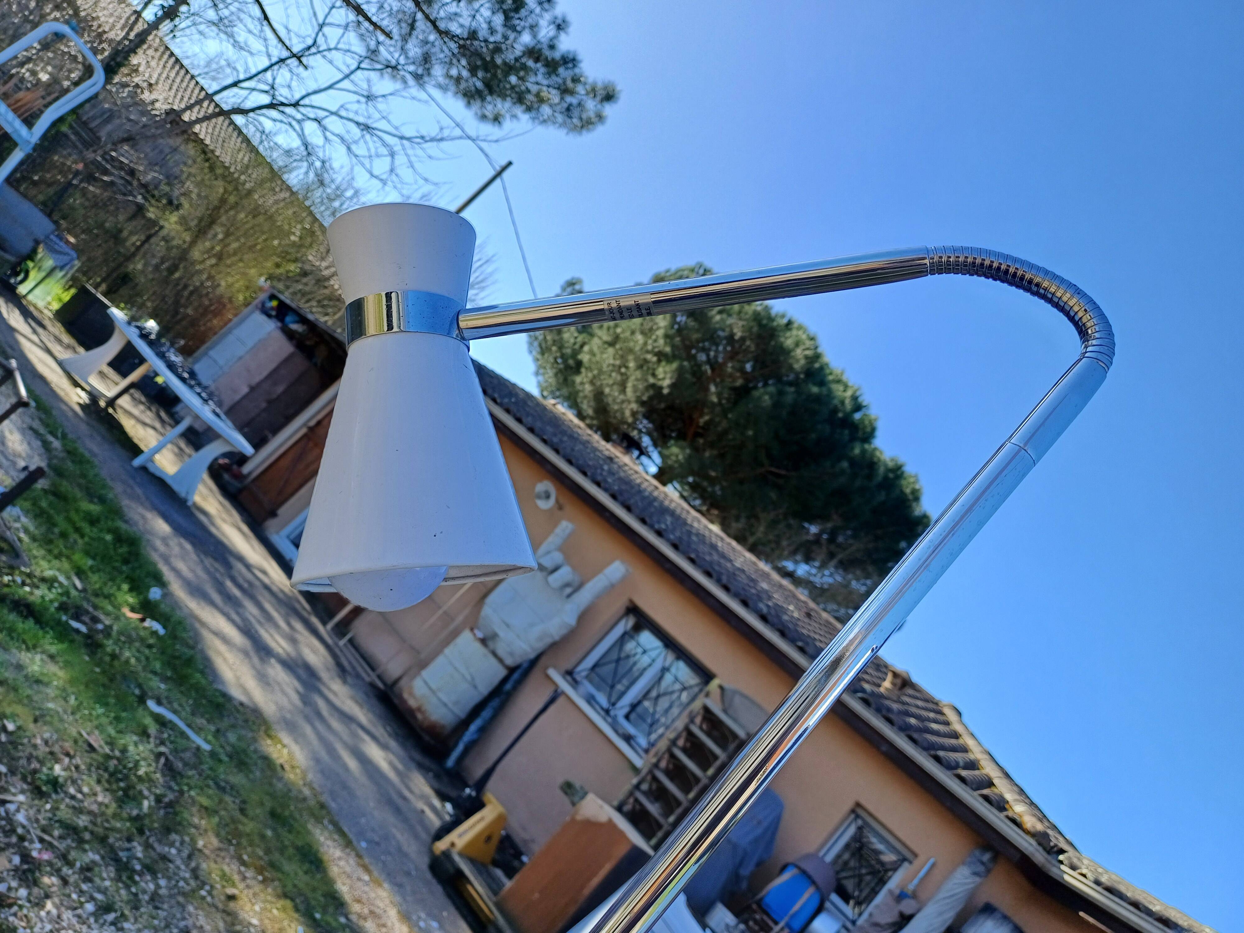 Adjustable Floor Lamp Iron and Chrome