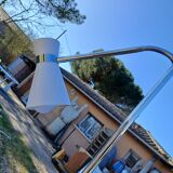 Adjustable Floor Lamp Iron and Chrome