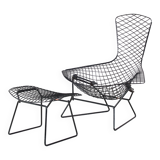 1960s “Bird Chair” with ottoman by Harry Bertoia for Knoll International, U