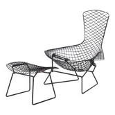 1960s “Bird Chair” with ottoman by Harry Bertoia for Knoll International, U