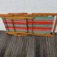 Pair of deckchairs, bayadere fabric, 1970