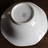 Large Sylvia Digoin Sarreguemines red flower Art Deco salad bowl