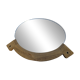 Oval mirror by Guillerme and Chambron