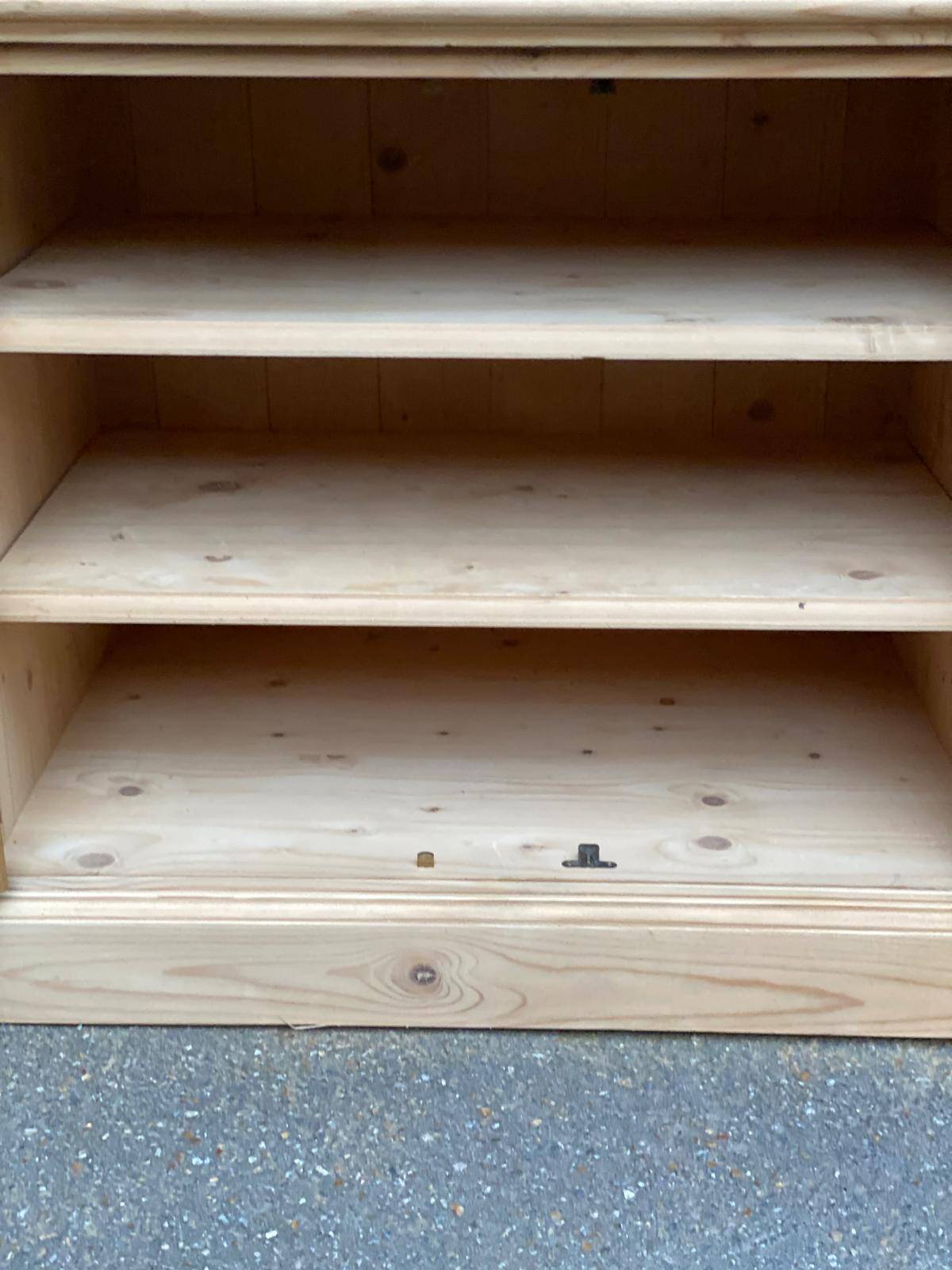 Buffet commode anglaise Interior's rénovée en bois massif 1980