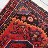 Vintage 1930s Persian Hamadan rug, geometric medallion, 105cm x 143cm (3'5" x 4'8") - 1C1276